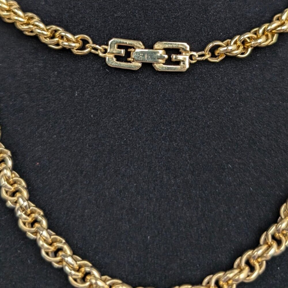 Vintage Long Gold Tone Round Link Rope Chain - Picture 4 of 6